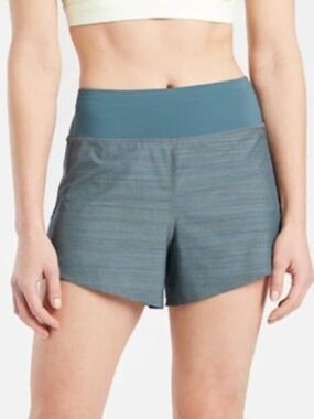 Athleta Run With It Textured Short Sequoia Teal